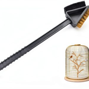 QBLEEV Bird Cage Cleaning Brush Stainless Steel Handle-0