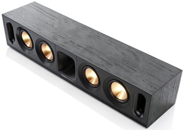 Klipsch R-30C Center Channel Speaker Black Modern Wood Tabletop Mount-0