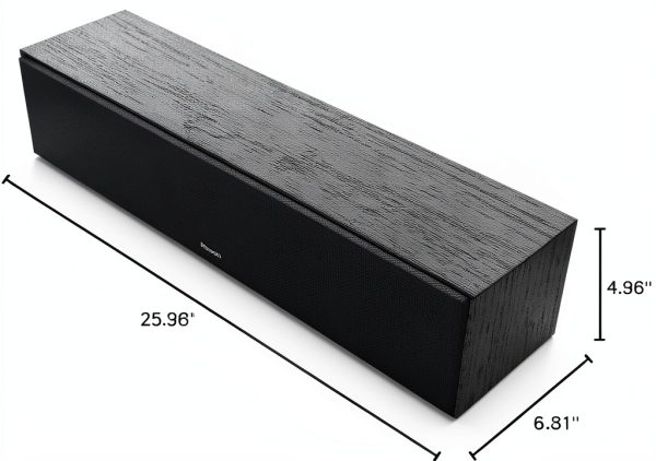 Klipsch R-30C Center Channel Speaker Black Modern Wood Tabletop Mount-8