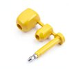100 Pcs Bolt Shipping Seal with Print Progressive Numbering Disposable Truck Container Seals for Trucks, Trailers, Cargo Containers, Yellow-1