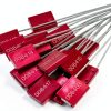 High Security Cable Seals LeadSeals Metal Shipping Tags Red 100pcs-0