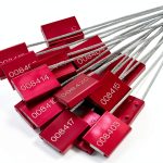 High Security Cable Seals LeadSeals Metal Shipping Tags Red 100pcs-0