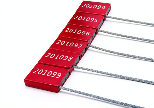 High Security Cable Seals LeadSeals Metal Shipping Tags Red 100pcs-7