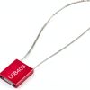 High Security Cable Seals LeadSeals Metal Shipping Tags Red 100pcs-6