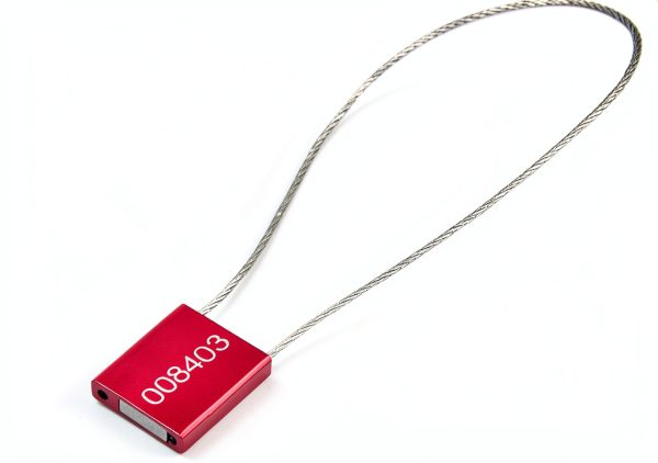 High Security Cable Seals LeadSeals Metal Shipping Tags Red 100pcs-6