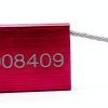 High Security Cable Seals LeadSeals Metal Shipping Tags Red 100pcs-2