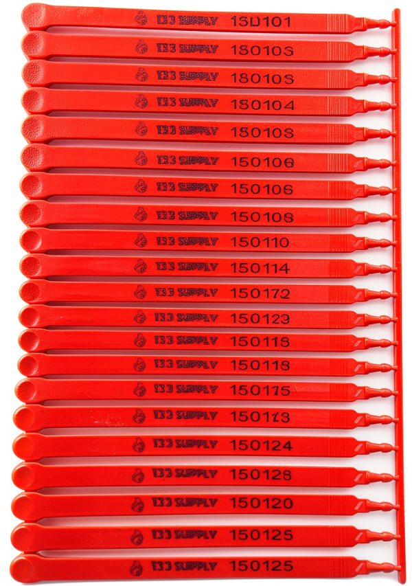 Red Plastic Truck Seals 1000 Pack 133 SUPPLY Shipping Security Tags-8