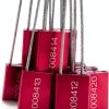 High Security Cable Seals LeadSeals Metal Shipping Tags Red 100pcs-5