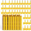 100 Pcs Bolt Shipping Seal with Print Progressive Numbering Disposable Truck Container Seals for Trucks, Trailers, Cargo Containers, Yellow-0