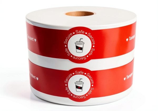 Safe Secure Tamper Evident Seals for Drink Lids SXDMHYB 1.25x9 500-0