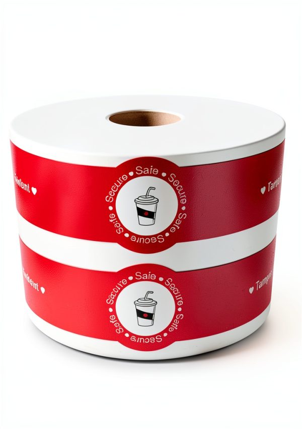 Safe Secure Tamper Evident Seals for Drink Lids SXDMHYB 1.25x9 500-1