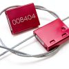 High Security Cable Seals LeadSeals Metal Shipping Tags Red 100pcs-4