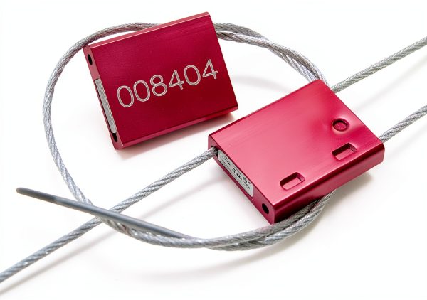 High Security Cable Seals LeadSeals Metal Shipping Tags Red 100pcs-4