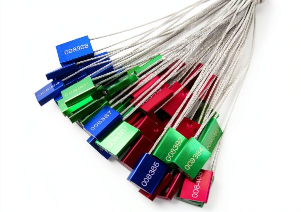 High Security Cable Seals LeadSeals Metal Shipping Tags Red 100pcs-1