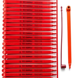 Red Plastic Truck Seals 1000 Pack 133 SUPPLY Shipping Security Tags-0