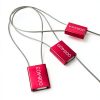 High Security Cable Seals LeadSeals Metal Shipping Tags Red 100pcs-3