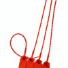 QWORK Plastic Tamper Seals, 100Pcs Tamper Self-Locking Security Zip Tie, Security Tag for Fire Extinguishers and Fire Safety, 9-13/16" Long, Red-5