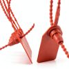 QWORK Plastic Tamper Seals, 100Pcs Tamper Self-Locking Security Zip Tie, Security Tag for Fire Extinguishers and Fire Safety, 9-13/16" Long, Red-3