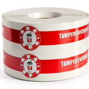Safe Secure Tamper Evident Seals for Christmas Drink Beverage Lids 1" x 9" for Freshness Labels Food Delivery Safety Stickers for Coffee Milk Tea Ice Cream Seal 250pcs-0