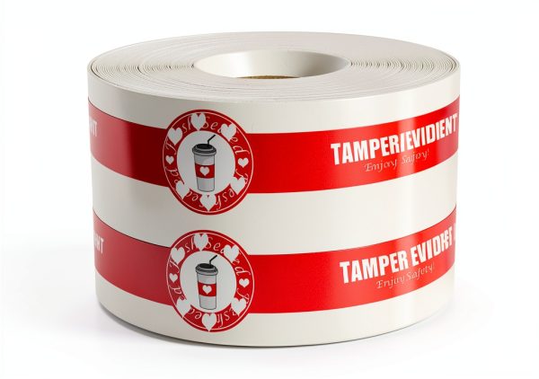 Safe Secure Tamper Evident Seals for Christmas Drink Beverage Lids 1" x 9" for Freshness Labels Food Delivery Safety Stickers for Coffee Milk Tea Ice Cream Seal 250pcs-0