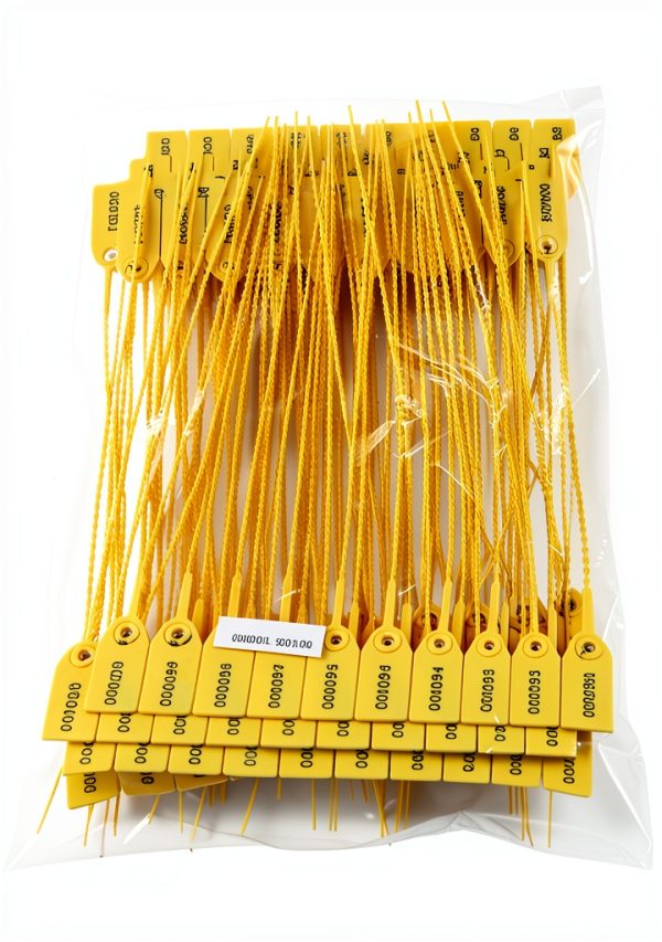 Leadseals(R) Yellow Numbered Security Zip Ties Plastic Tamper Evident Seal Tags Pull Tite Self-Locking Disposable Safety Locks for Fire Extinguisher (100 PCS)-4