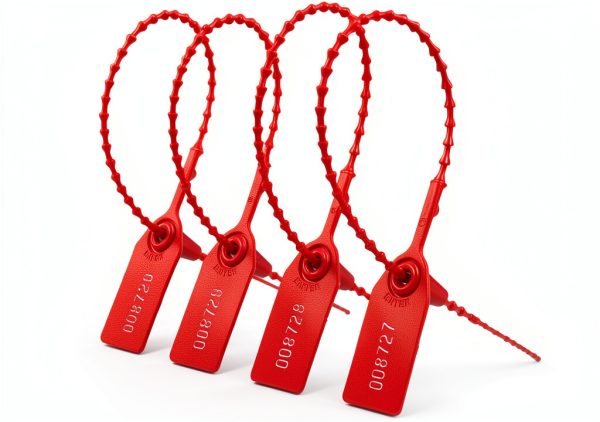 Plastic Tamper Seals 100 Red Zip Ties for Fire Extinguisher Security-2