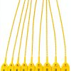 Leadseals(R) Yellow Numbered Security Zip Ties Plastic Tamper Evident Seal Tags Pull Tite Self-Locking Disposable Safety Locks for Fire Extinguisher (100 PCS)-1