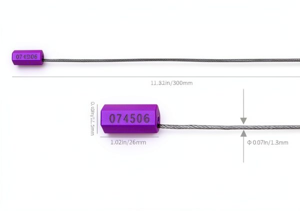 Security Marking Cable Seals Rasunkae Tamper Proof Purple 20pcs-1