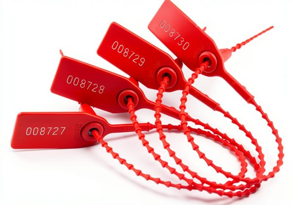 Plastic Tamper Seals 100 Red Zip Ties for Fire Extinguisher Security-1
