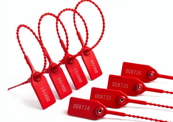 Plastic Tamper Seals 100 Red Zip Ties for Fire Extinguisher Security-4