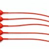 QWORK Plastic Tamper Seals, 100Pcs Tamper Self-Locking Security Zip Tie, Security Tag for Fire Extinguishers and Fire Safety, 9-13/16" Long, Red-1