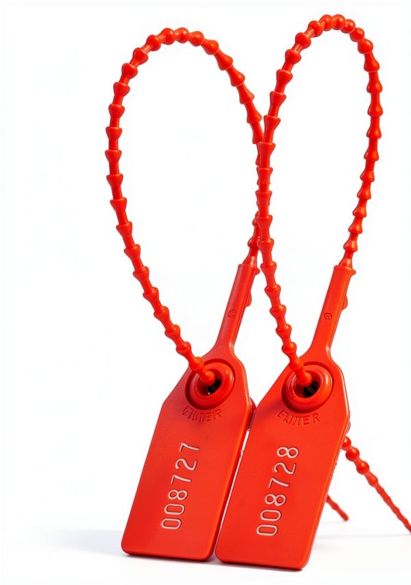 Plastic Tamper Seals 100 Red Zip Ties for Fire Extinguisher Security-0