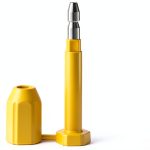 100 Pack Bolt Seal, Container Tamper Evident Seals with Serial Number, High Security Seal One Time Use Barrier Seals for Trailer Truck Train Cargo Shipping Container (Yellow)-0