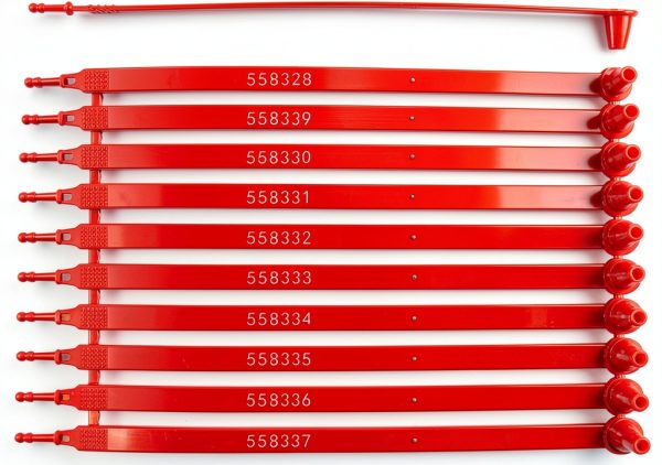 Plastic Security Seals Tamper Seal 1000 Count Red Truck Seal-0