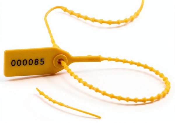 Leadseals(R) Yellow Numbered Security Zip Ties Plastic Tamper Evident Seal Tags Pull Tite Self-Locking Disposable Safety Locks for Fire Extinguisher (100 PCS)-6